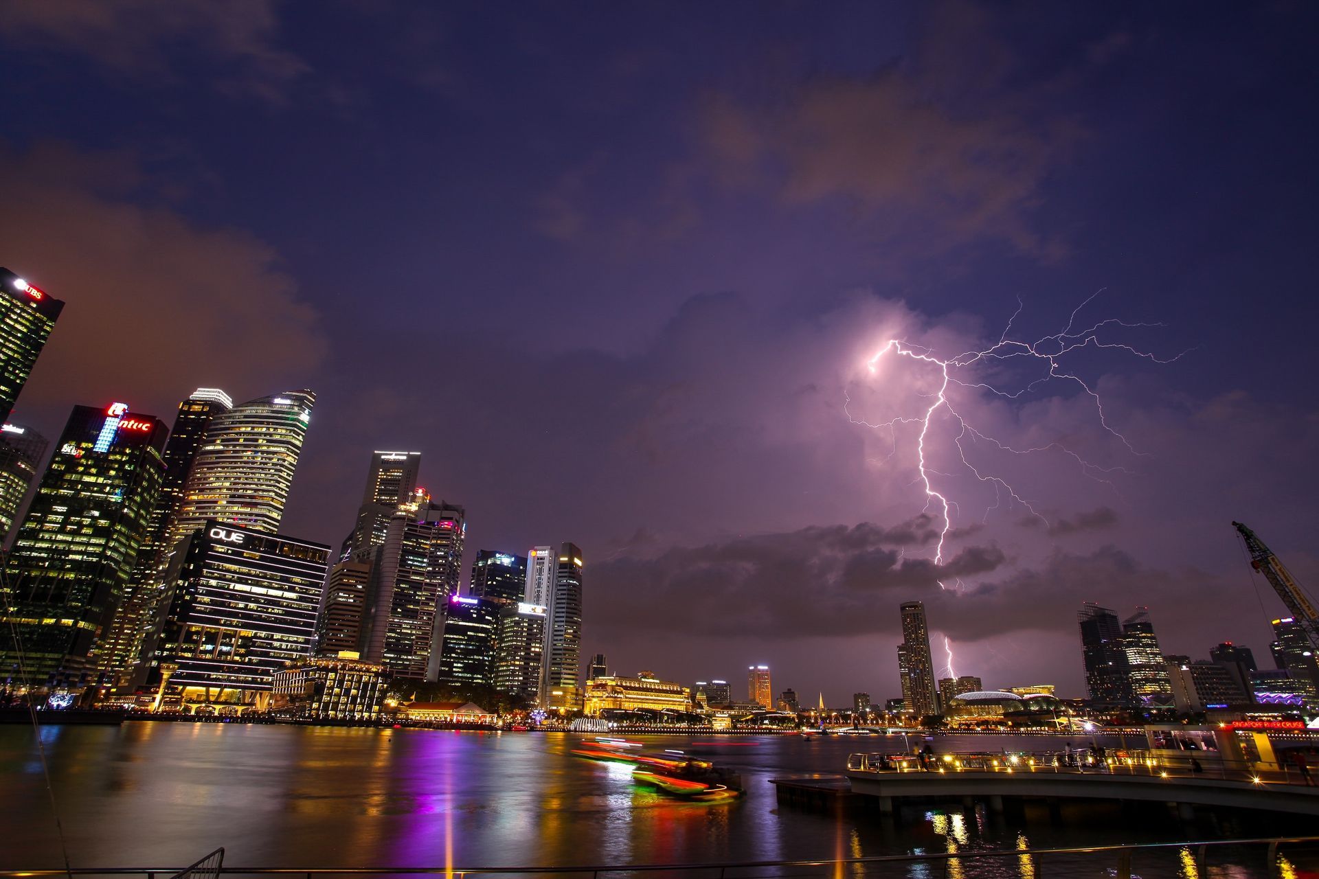 lightning strikes in a big city, no concern with a Transient voltage surge suppressor