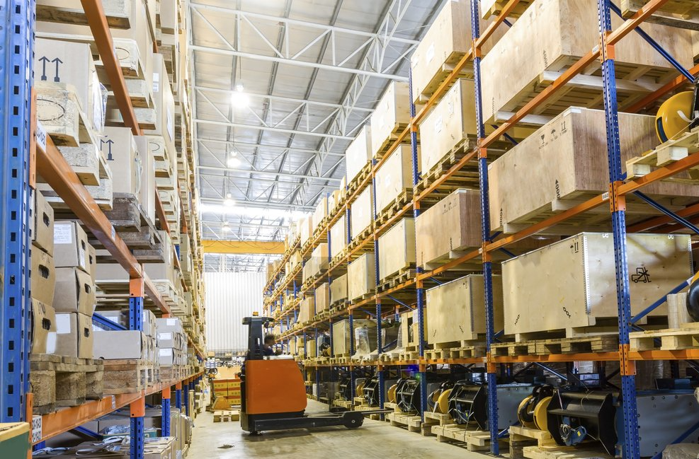 a warehouse of ups equipment, products, and replacement parts