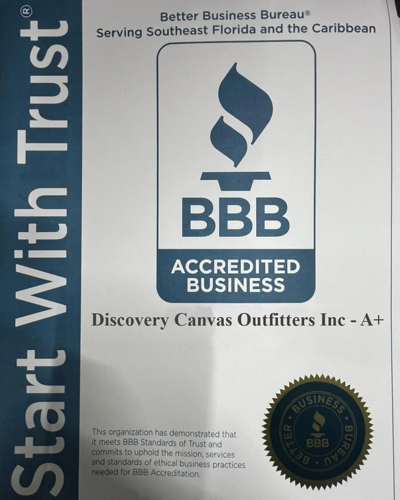 Discovery canvas outfitters inc has been accredited by the better business bureau