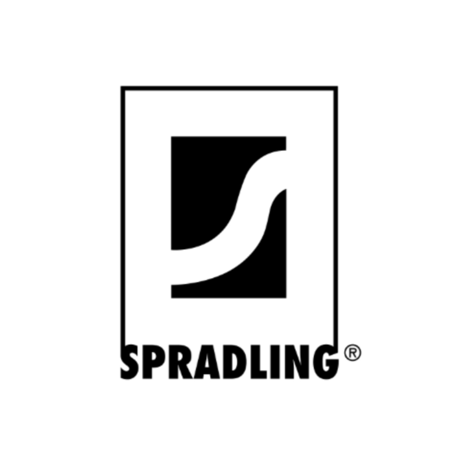 A black and white logo for spreadling with a s in a square.