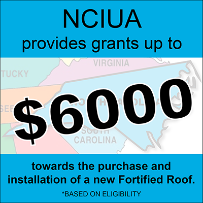 nciua provides grants up to $ 6000 towards the purchase and installation of a new fortified roof .