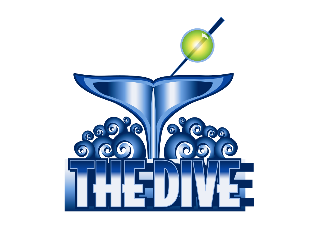 A logo for the dive with a whale tail