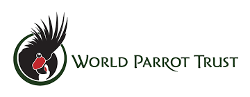 A logo for world parrot trust with a bird on it