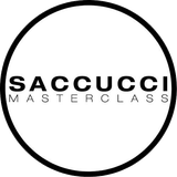 Un logo circolare nero con la scritta 