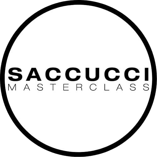 Un logo circolare nero con la scritta 