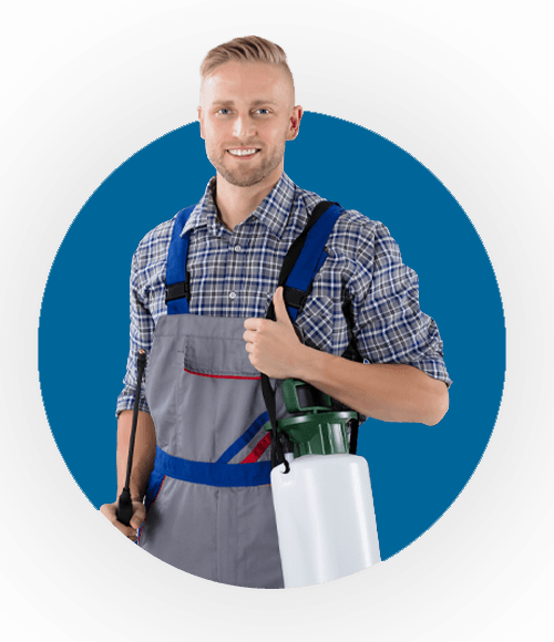 Confident Pest Control Worker with Pesticide Container — Northern Brisbane, QLD — JHS