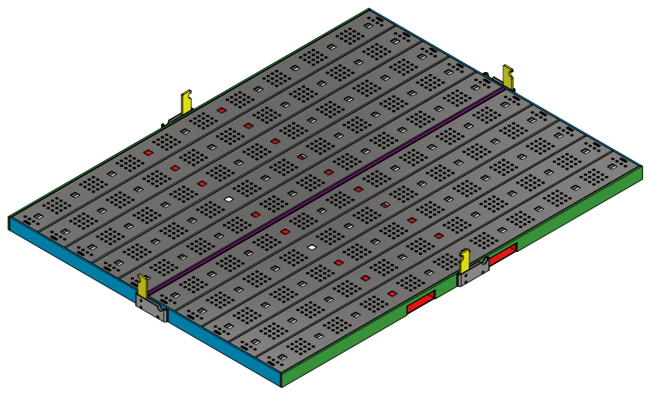 Omnidirectional 2-way access slave pallet with flip locks