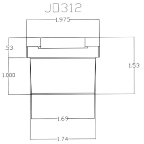 JO312 dimensional drawing