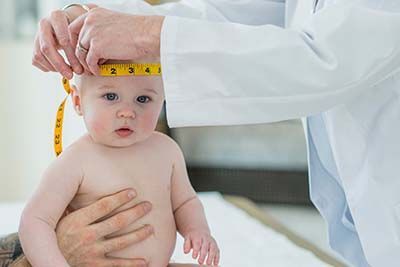 Measuring baby's head