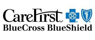The logo for carefirst bluecross blueshield is blue and black.