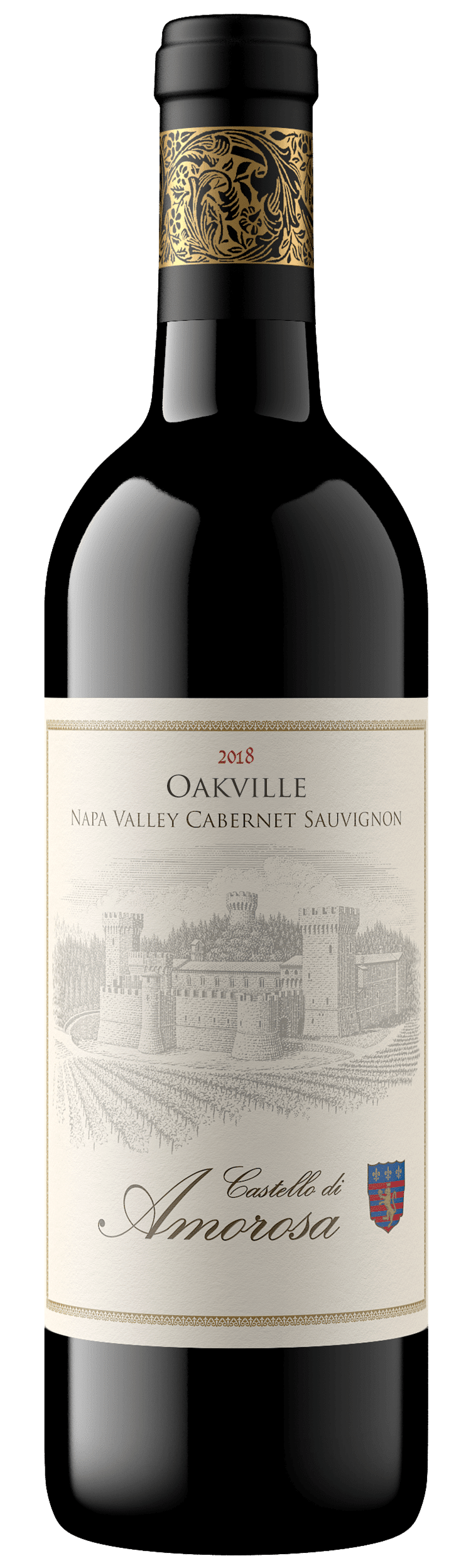 2018 Oakville Cabernet Sauvignon bottle.