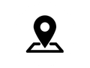Black location marker icon on a map.
