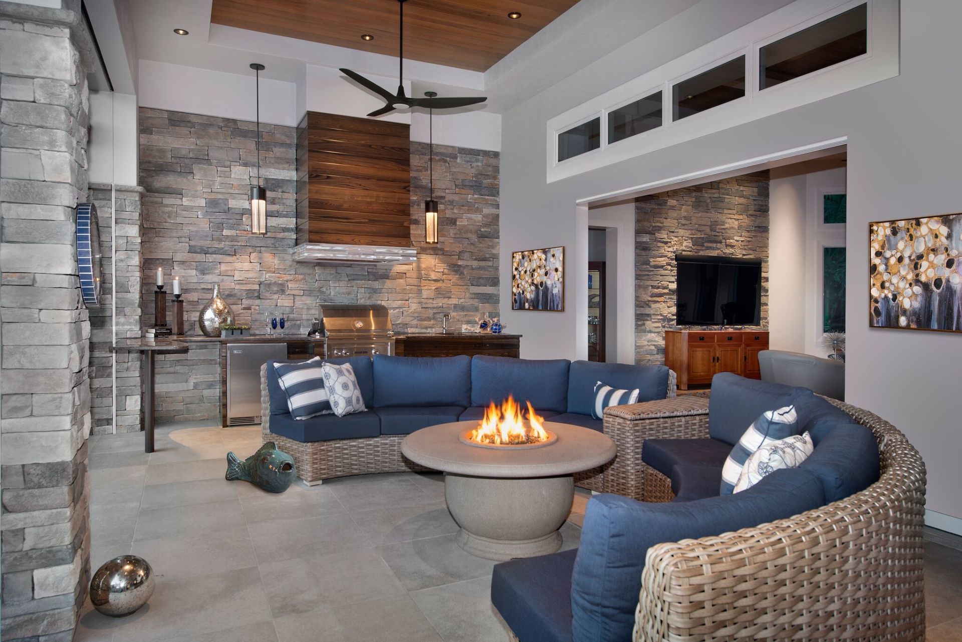 Beautiful Curved Sofa — Naples, FL — Genuine Home Builders, Inc.
