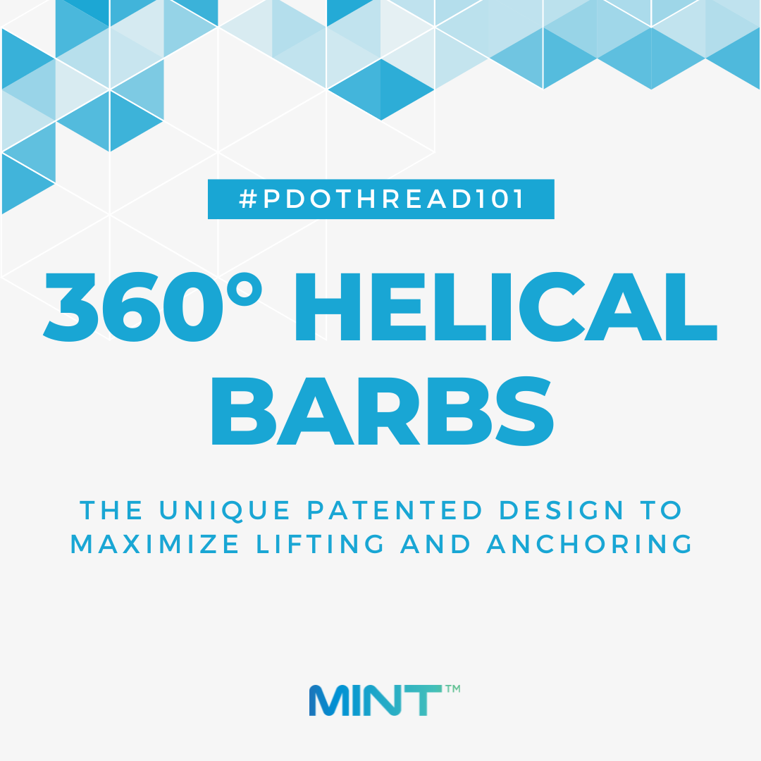 360 Degree Helical Barbs on PDO Threads