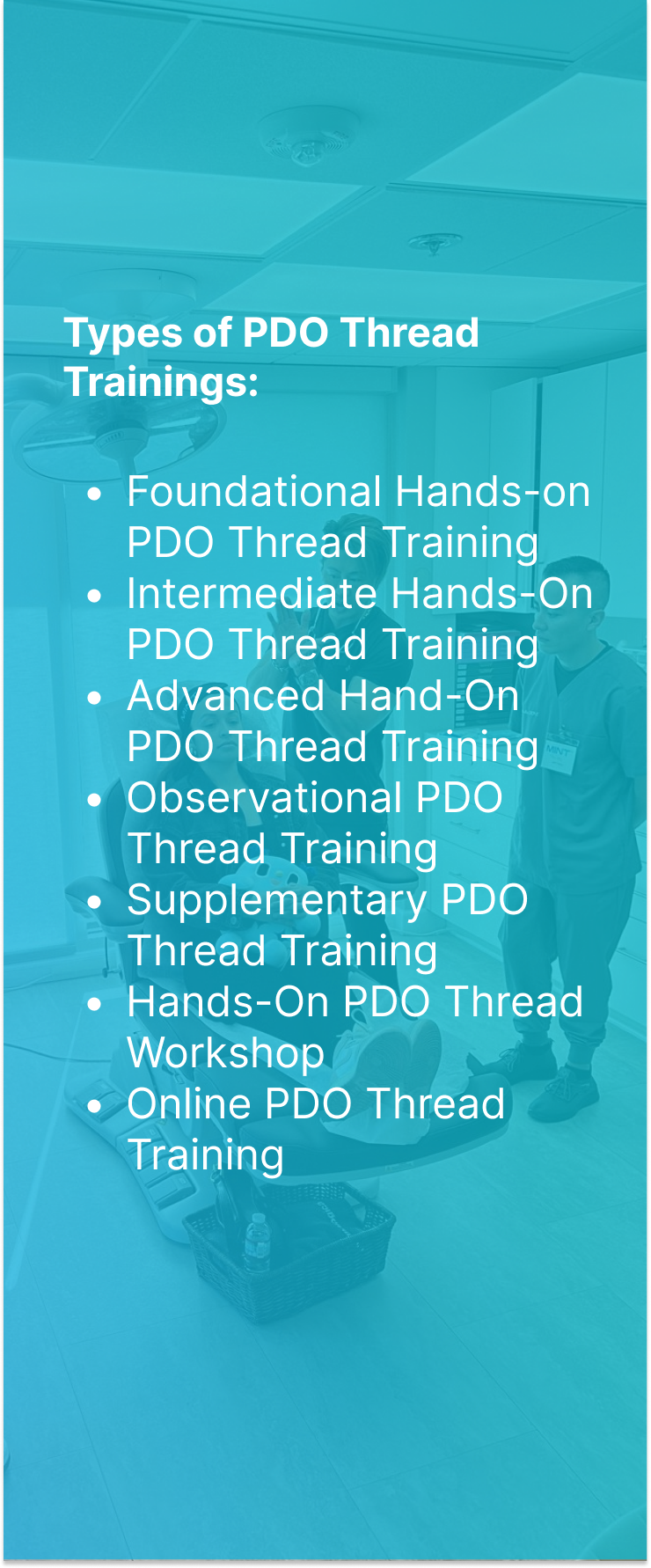 Types of PDO Thread Trainings