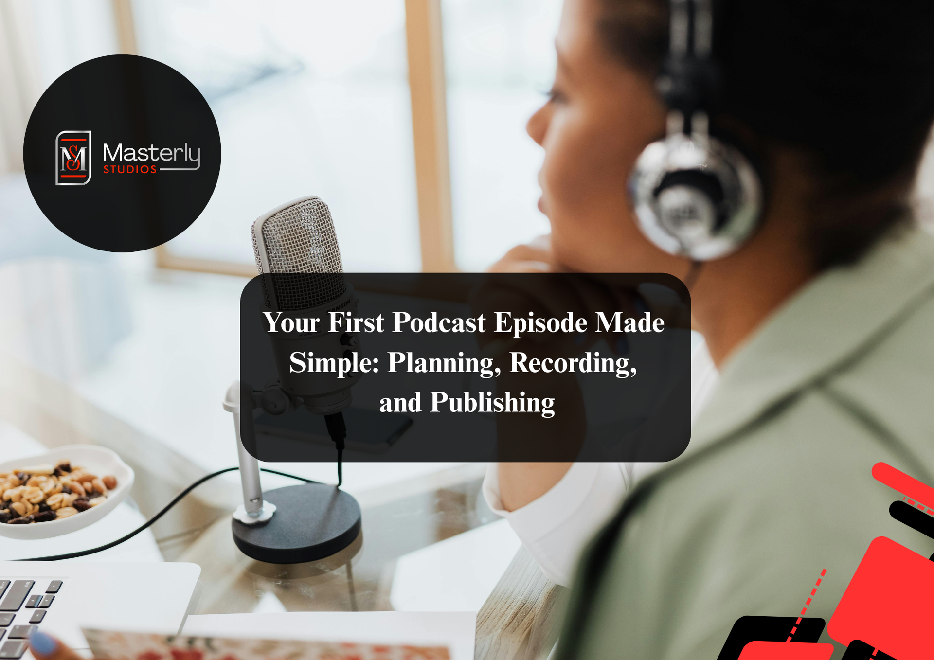 Atlanta podcast studio with professional recording equipment and microphones