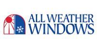 The logo for all weather windows shows a window with a sun and snowflake on it.