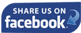 A blue sign that says `` share us on facebook ''