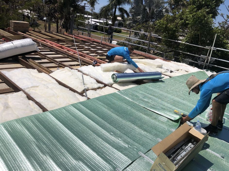 Adding Roof Insulation Foam — Roofing Services in Airlie Beach, QLD