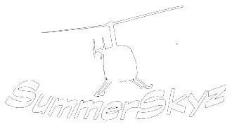 White outline of helicopter with