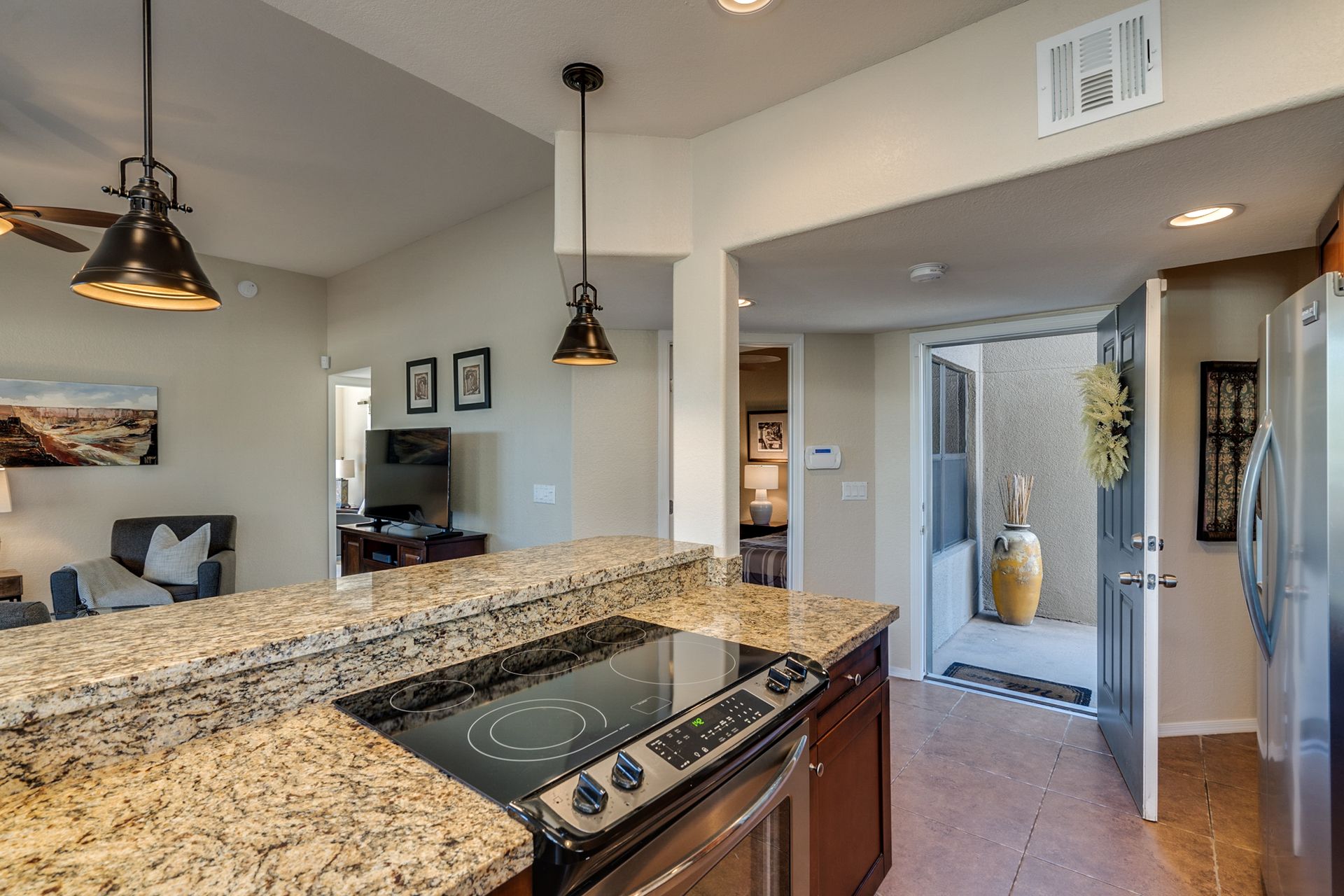 kitchen and front door of our houses for rent tucson