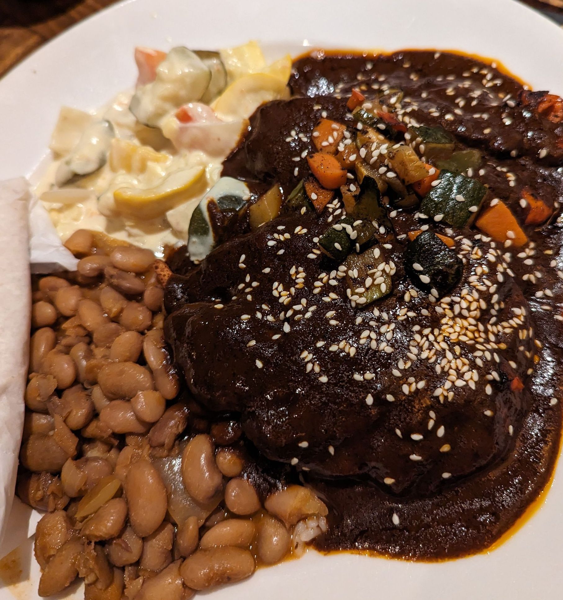 mole sauce at el charro restaurant