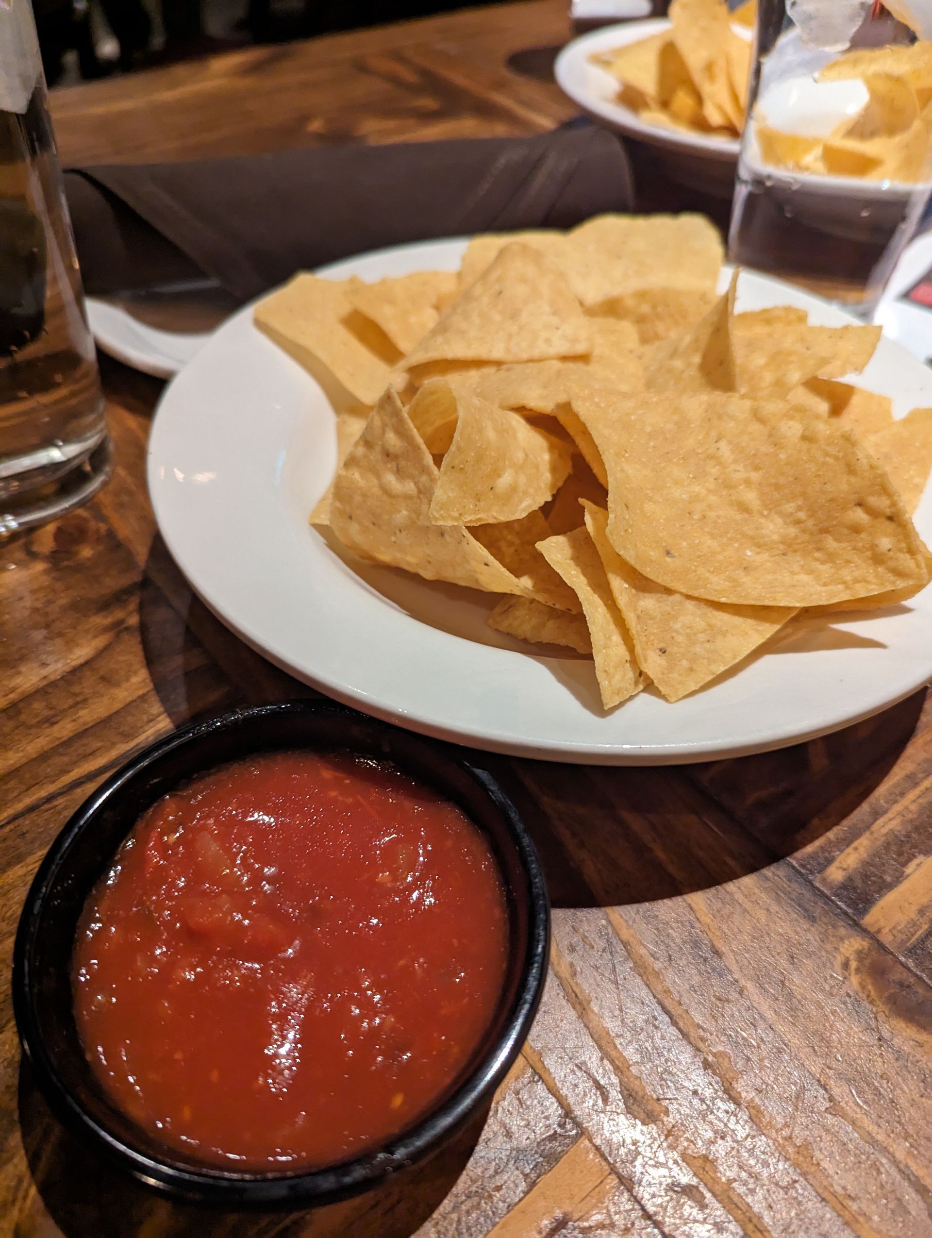 salsa and chips at el charro tucson