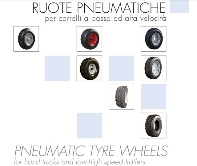 Ruote pneumatiche per carrelli alta velocità