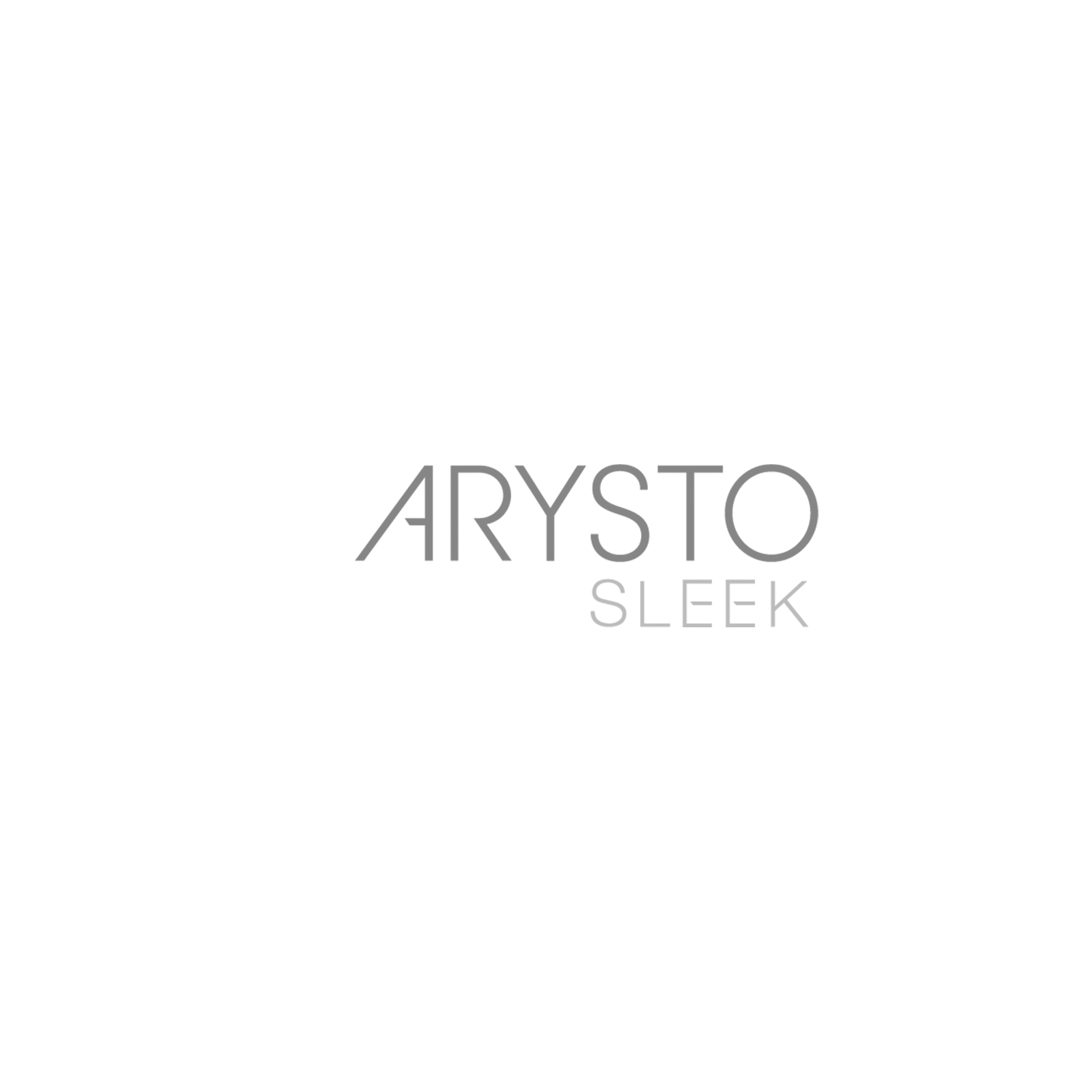 A logo for a company called arysto sleek on a white background.