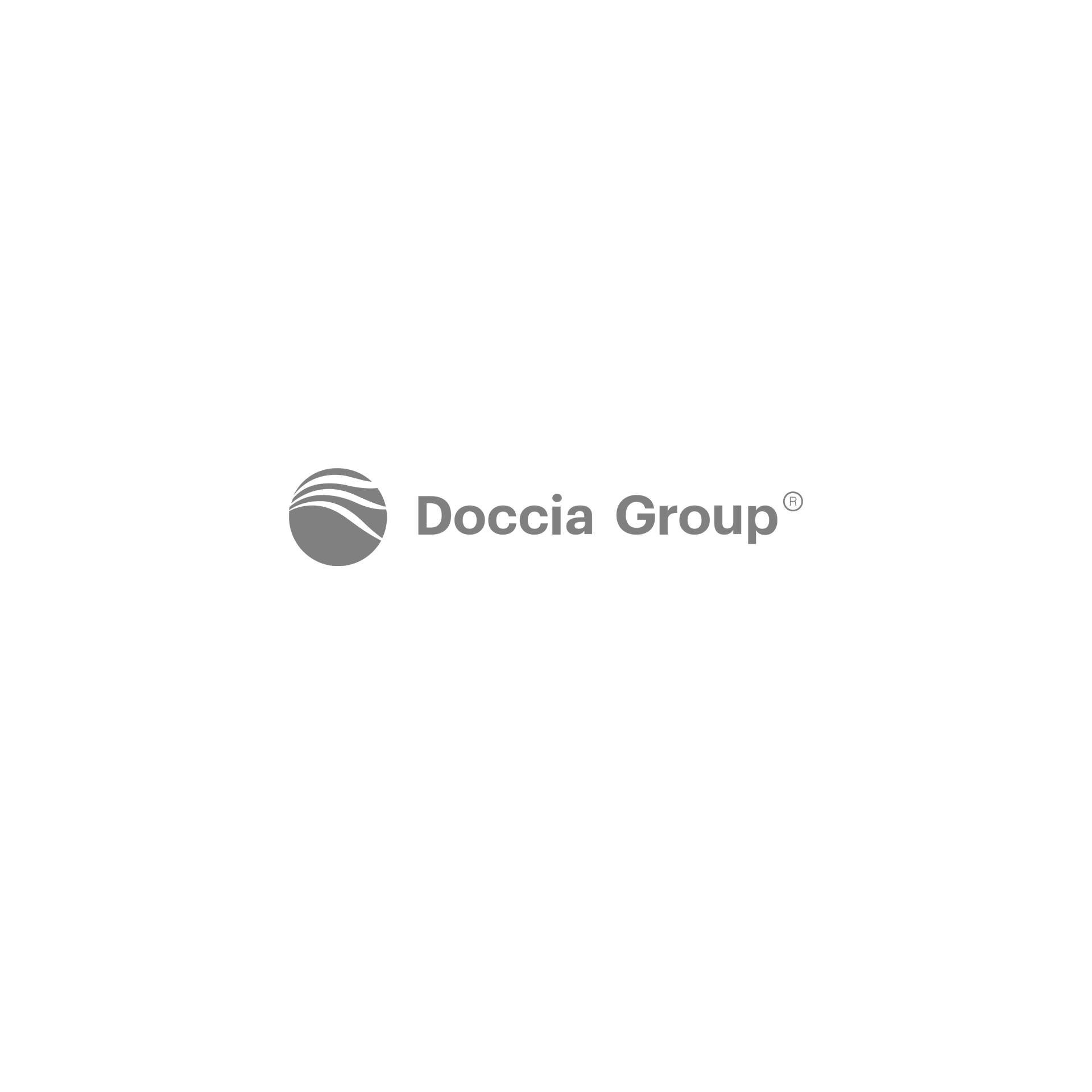 A black and white logo for a company called doccia group.