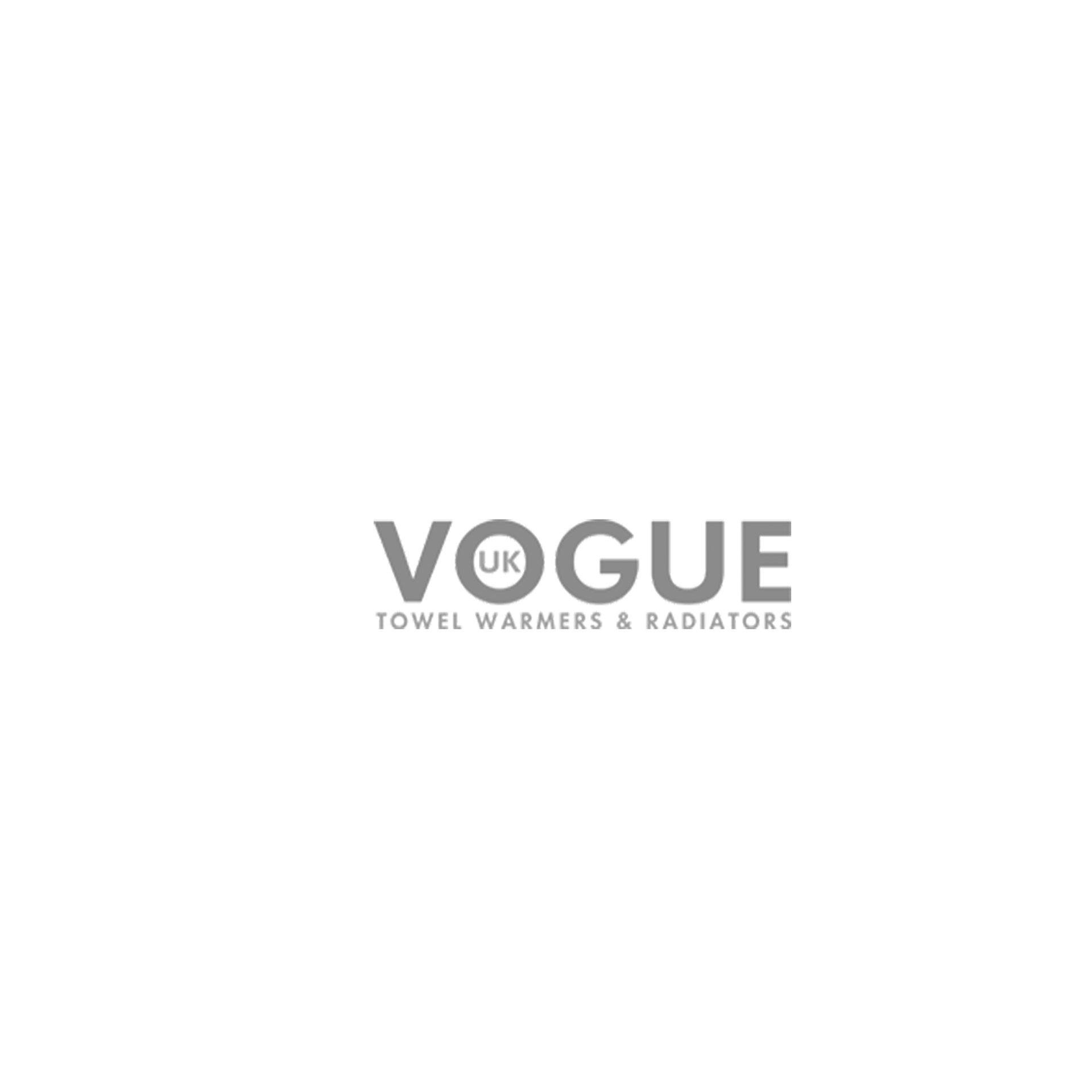 A logo for a company called vogue towel warmers and radiators.