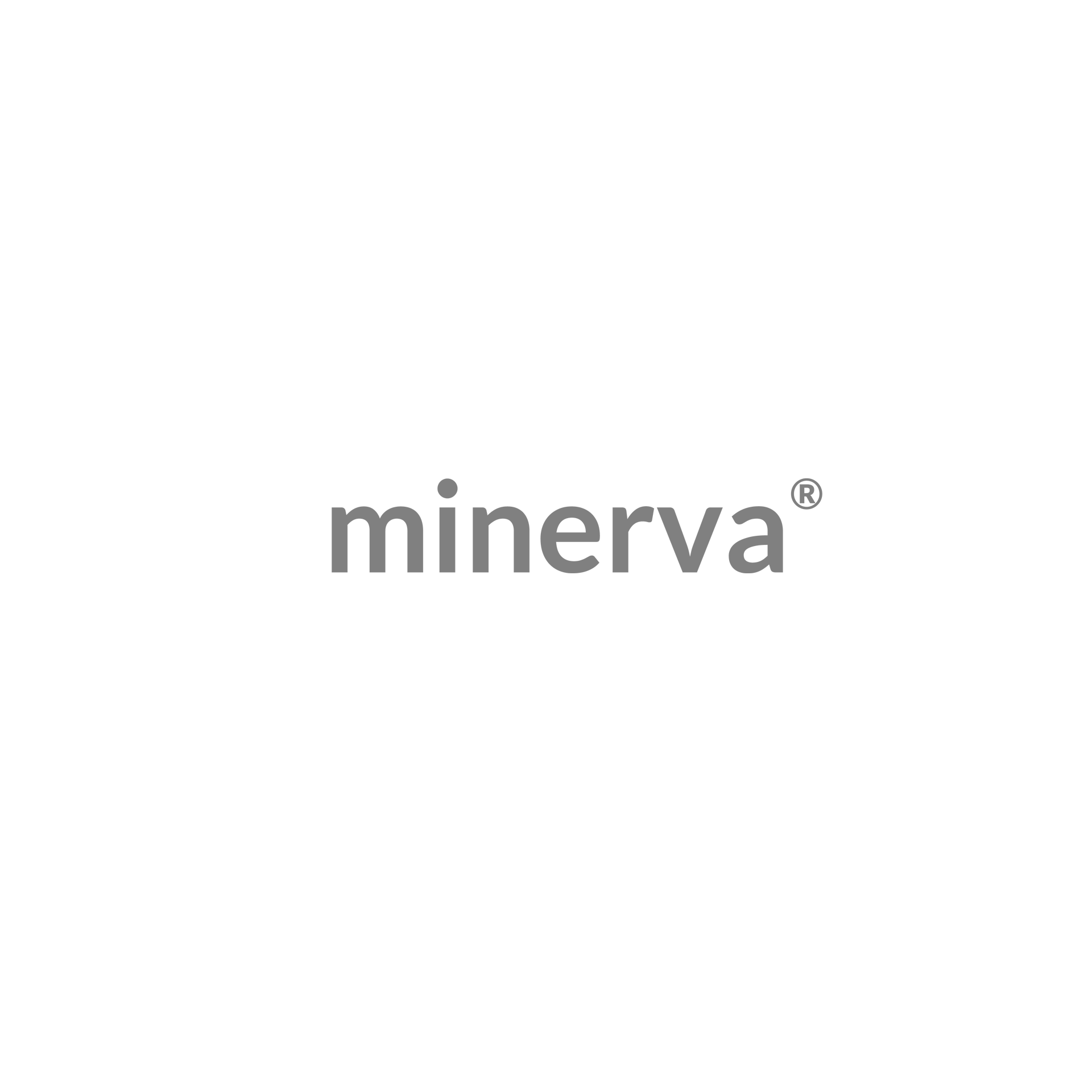 The minerva logo is on a white background.
