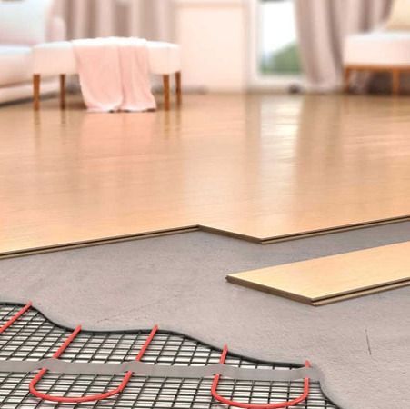 Under timber floor heating