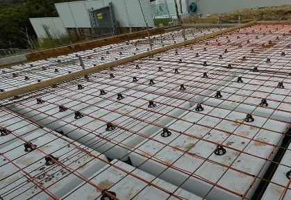 In slab floor heating