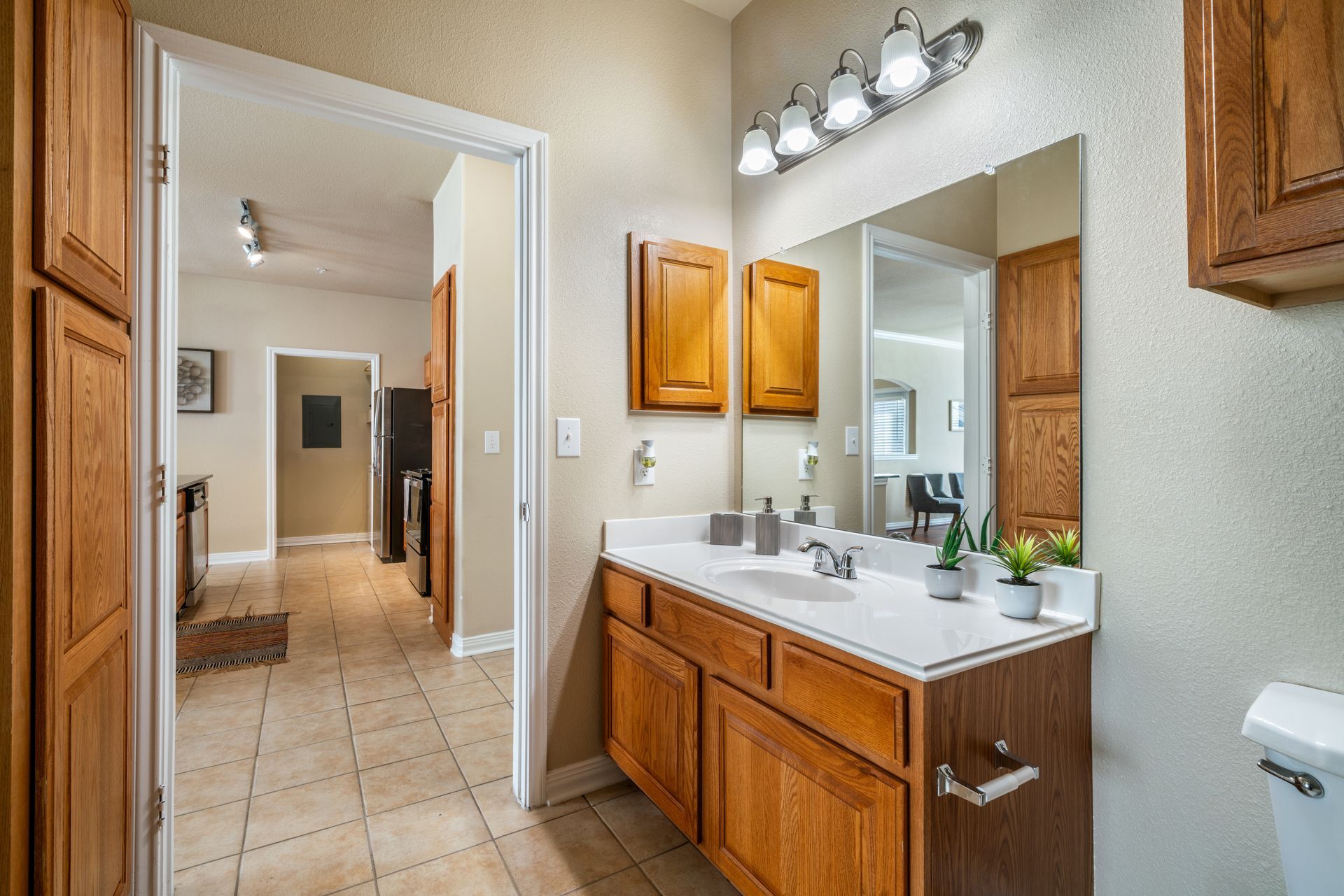 Bathroom at The Fountains of Conroe in Conroe, TX.