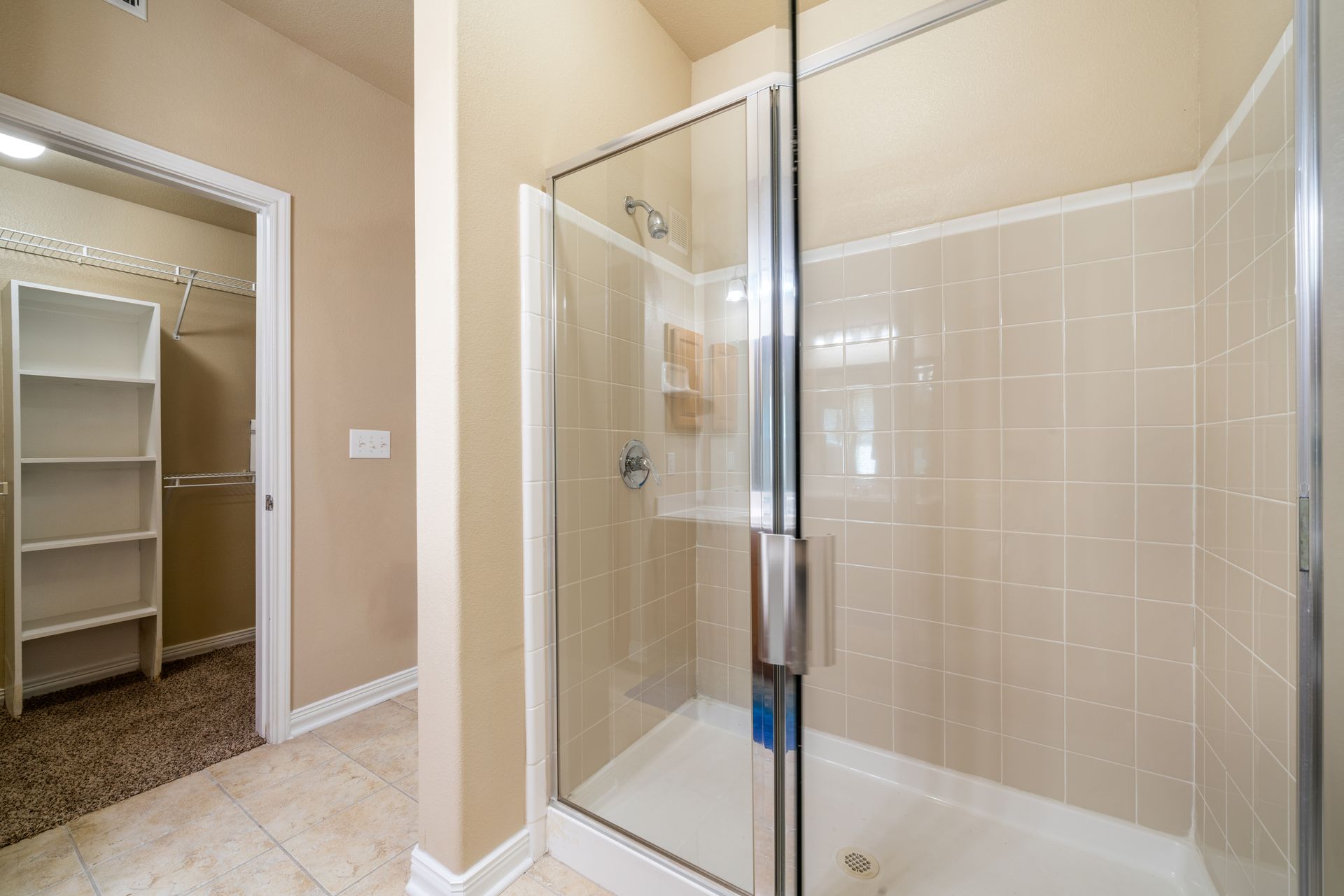 Shower at The Fountains of Conroe in Conroe, TX.