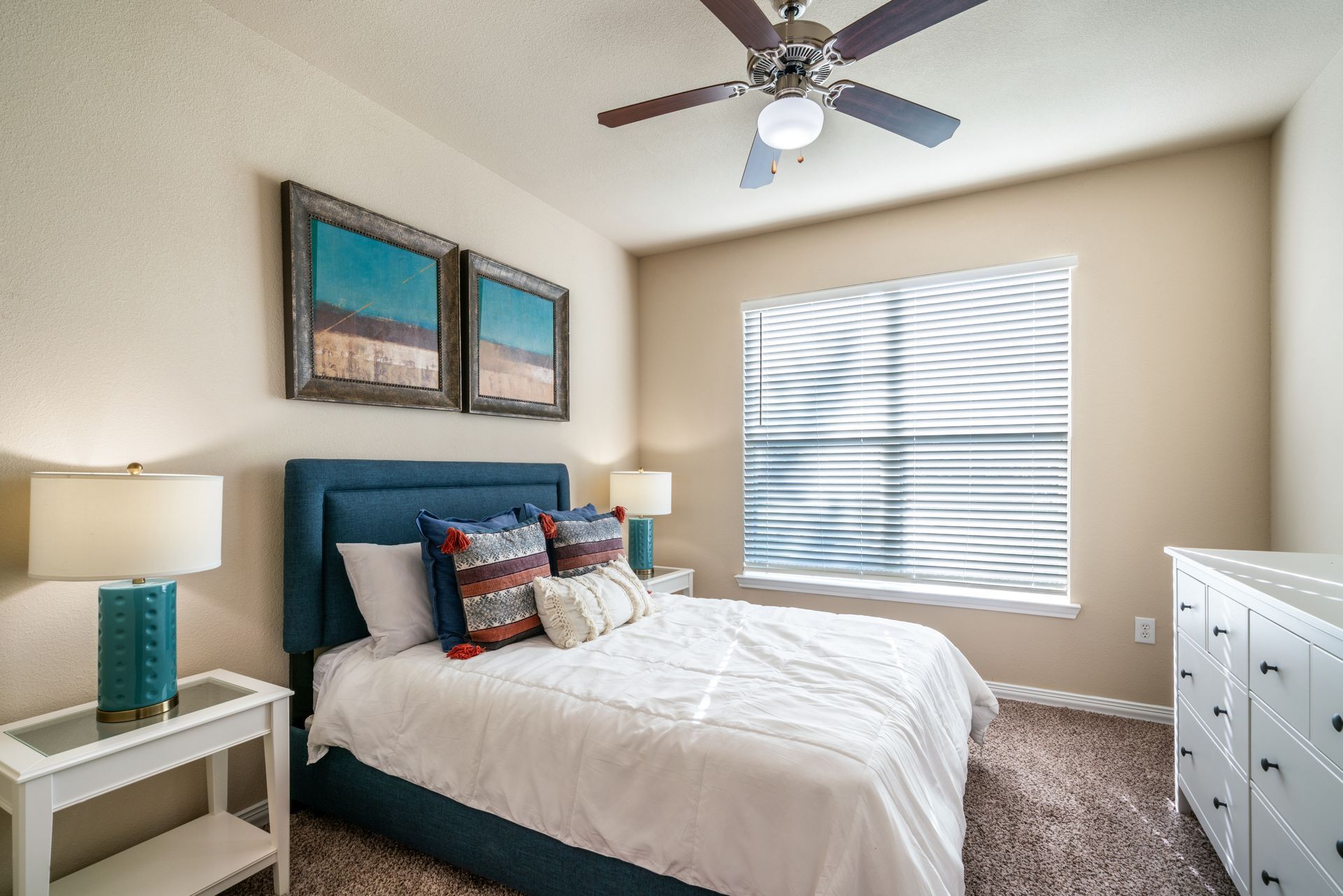 Bedroom at The Fountains of Conroe in Conroe, TX.