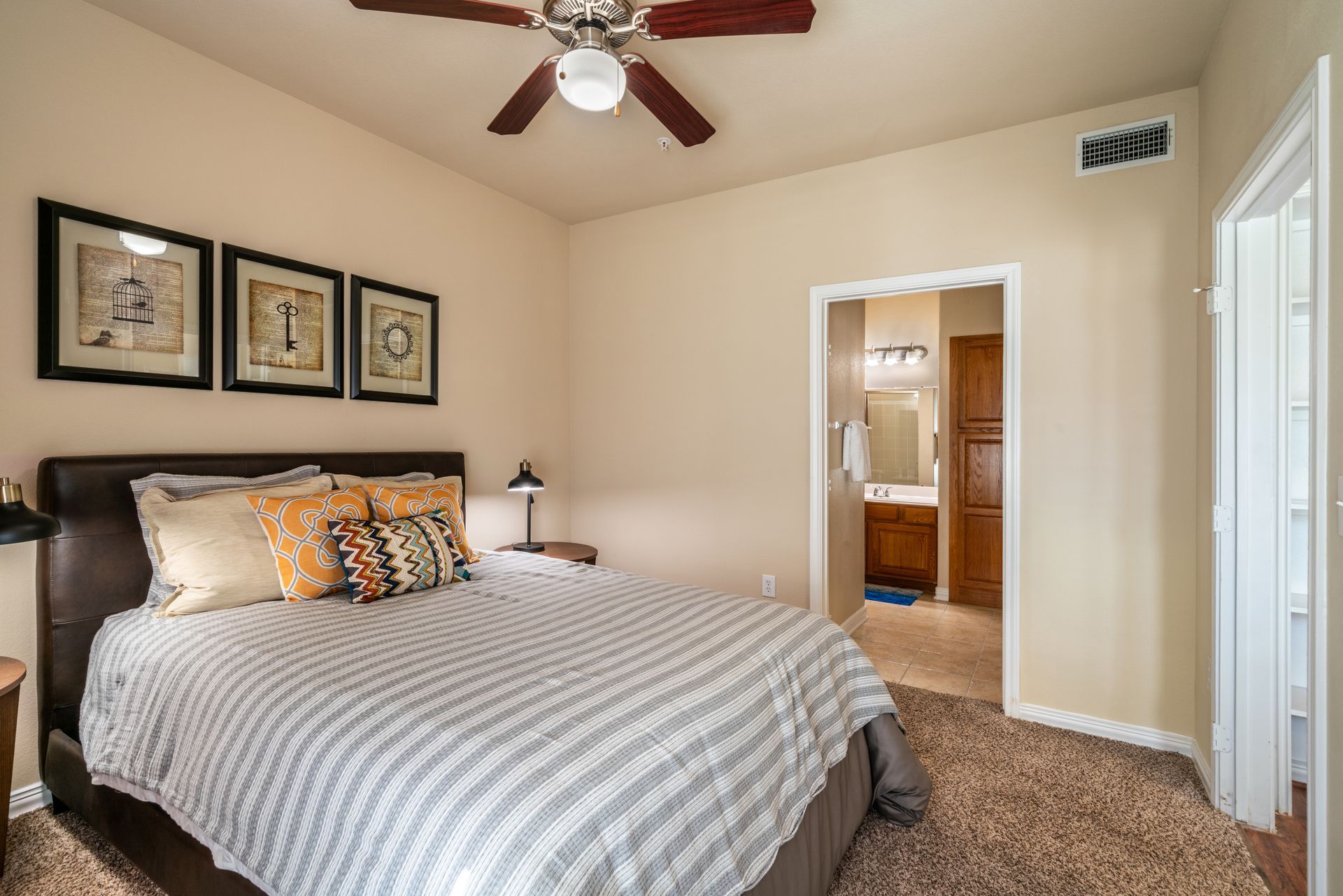 Bedroom at The Fountains of Conroe in Conroe, TX.
