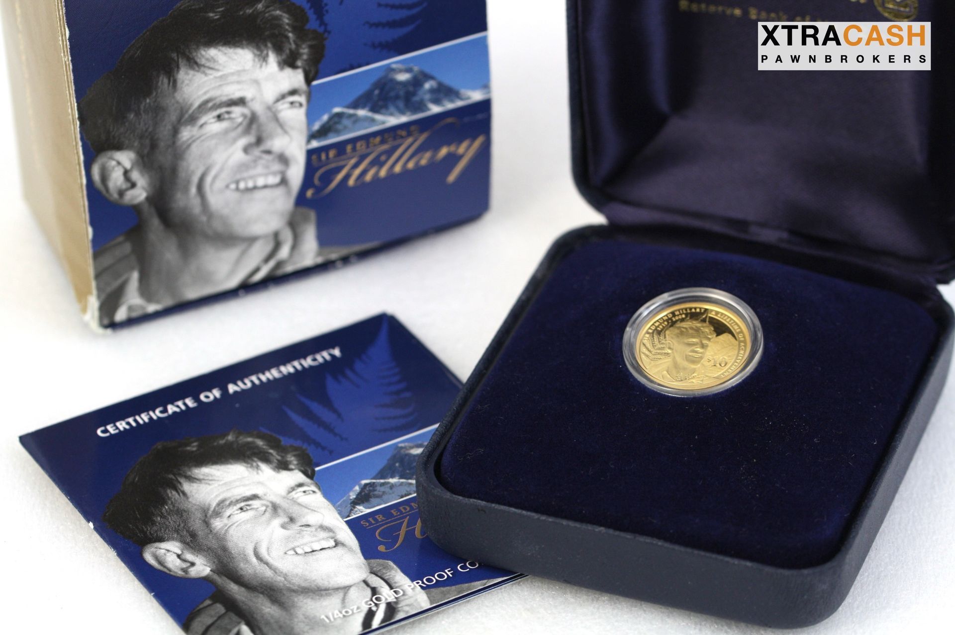 Sir Edmund Hillary Lifetime Of Achievement 1/4oz Gold Proof Coin
