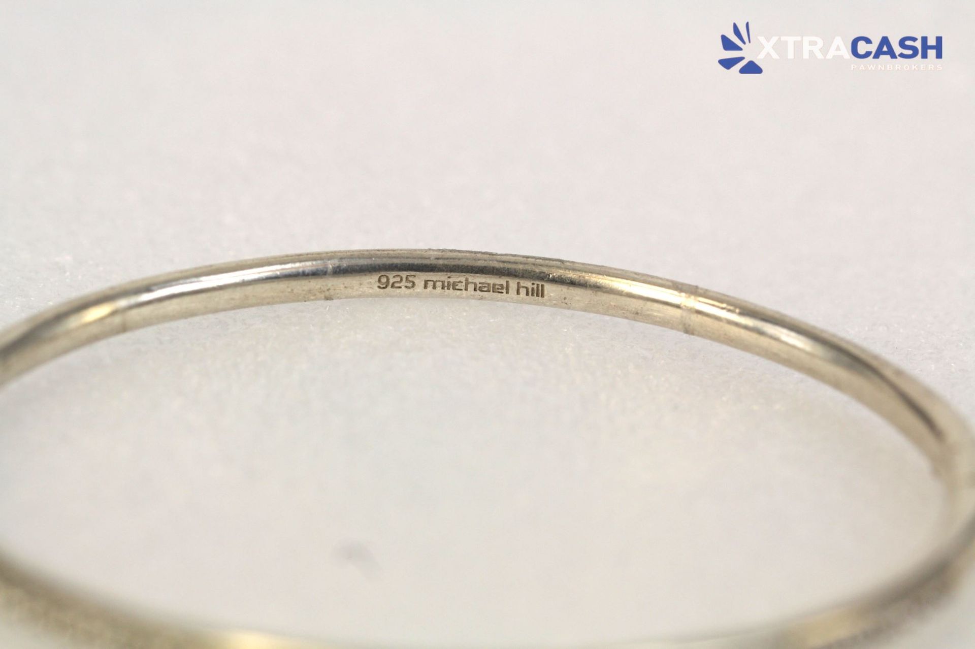 Michael Hill Bangle With Cubic Zirconia In Sterling Silver