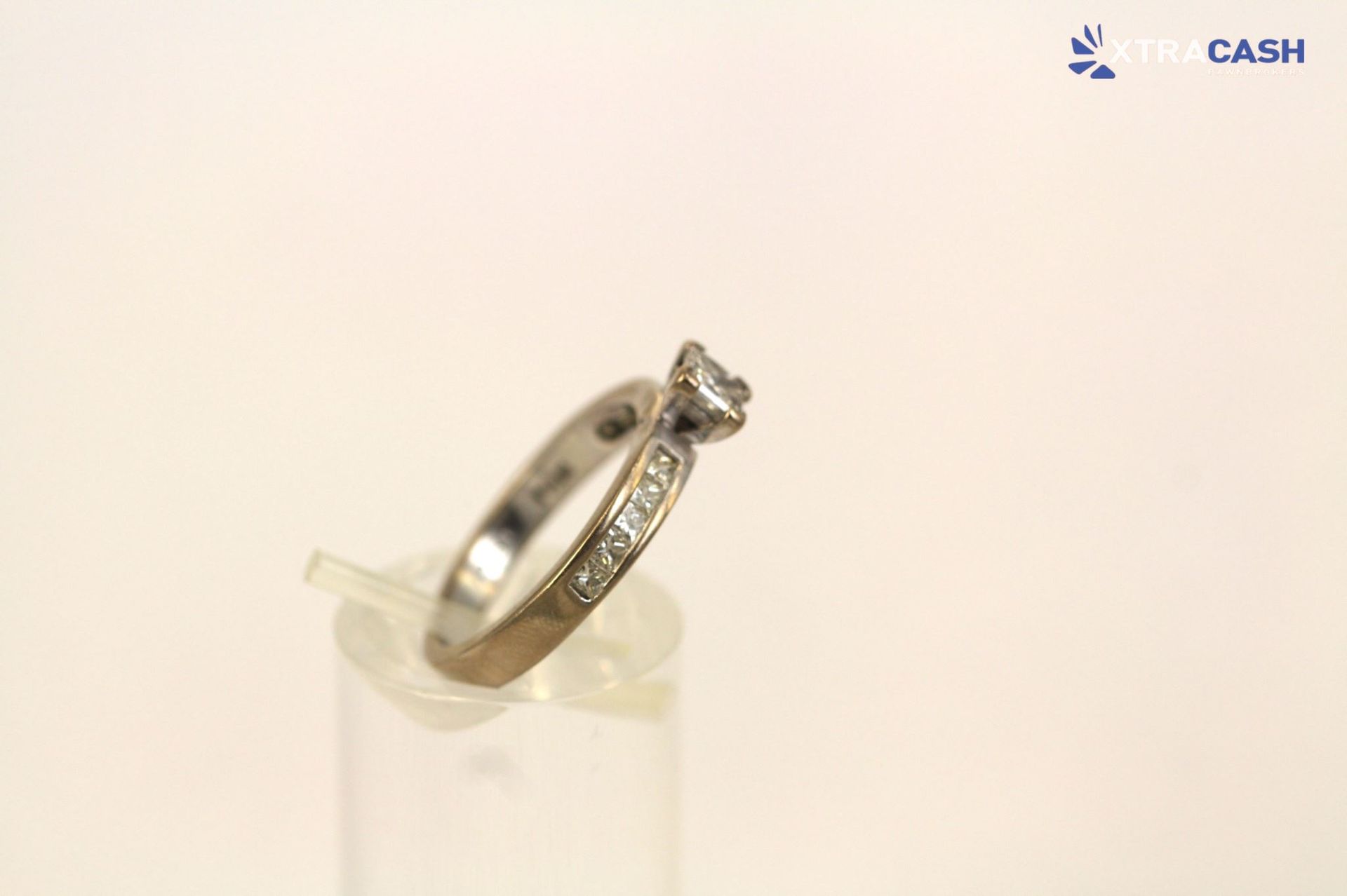 Michael Hill 18ct White Gold Square Cut Diamond Engagement Ring