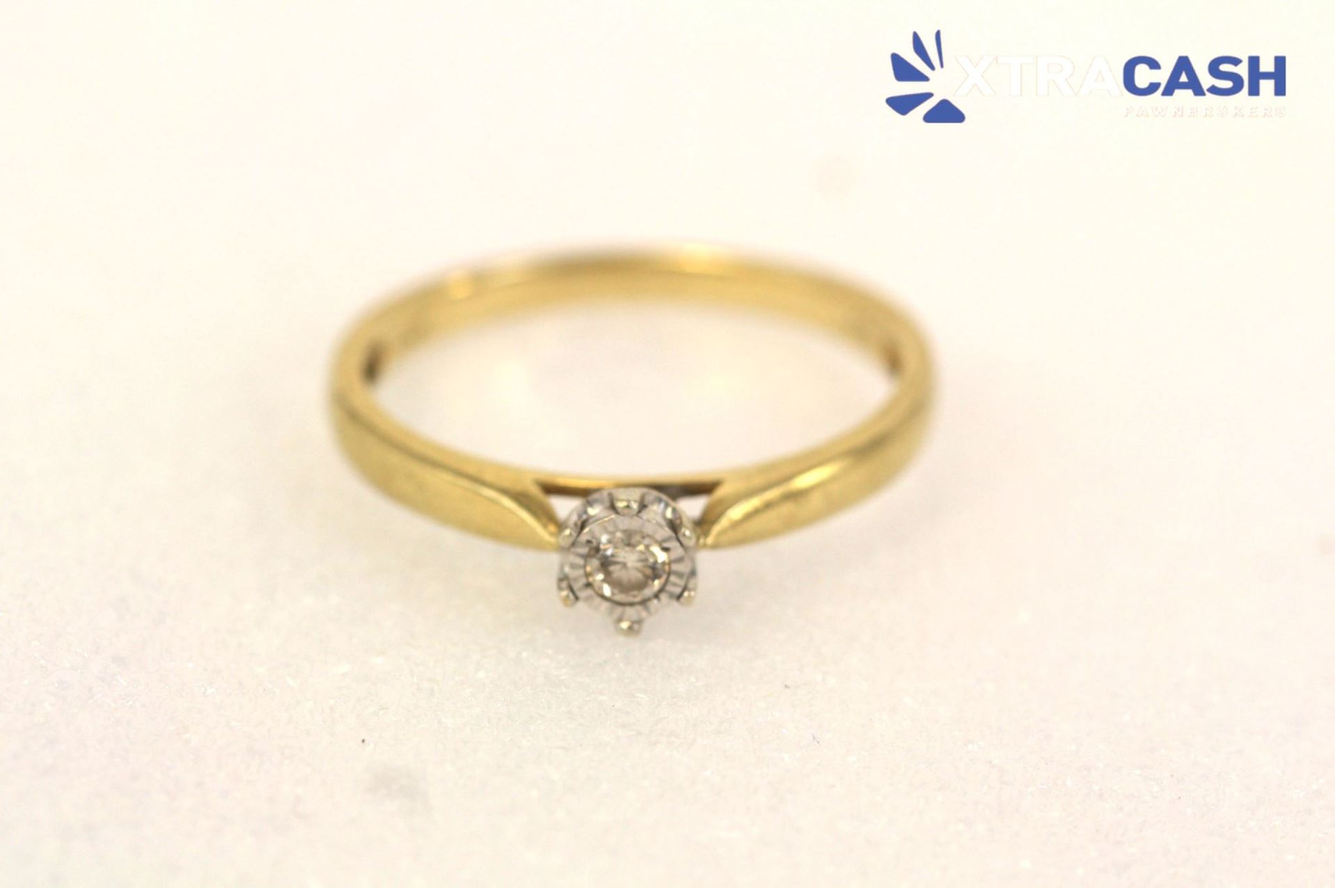 9ct Yellow Gold And Diamond Ring Single