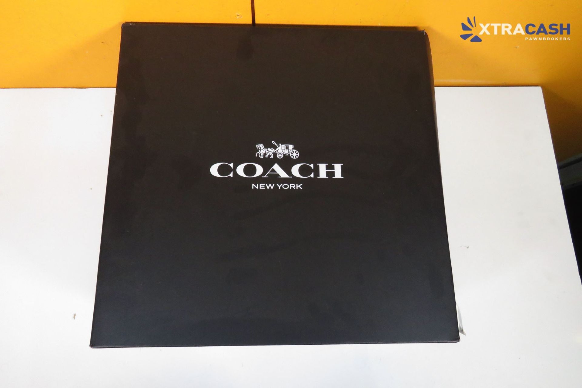 Coach PB Cater Carry Polished Pebble Handbag In Box