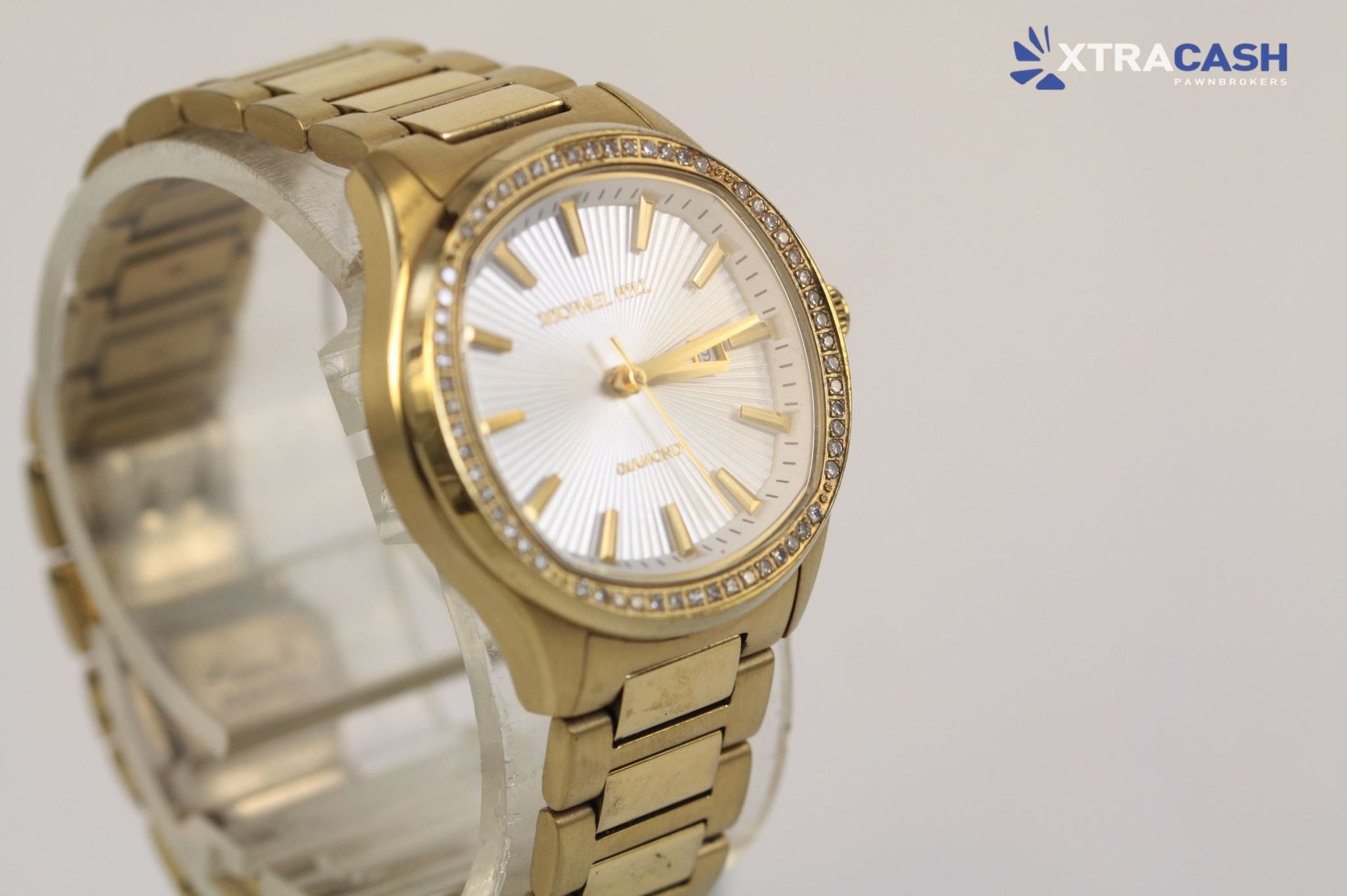 MHJ Ladies 0.40 Carat TW Diamond Quartz Watch in Yellow Gold Tone