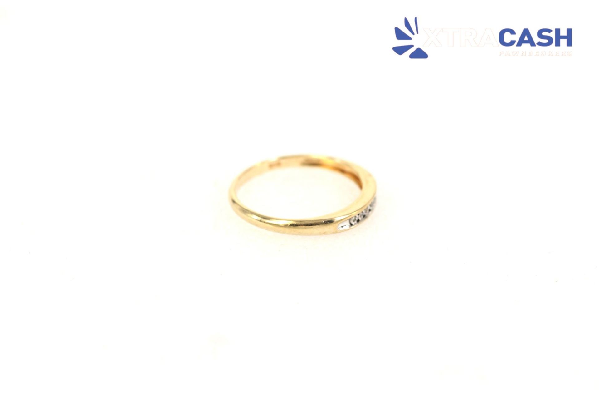 9ct Yellow and White Gold Diamond Band