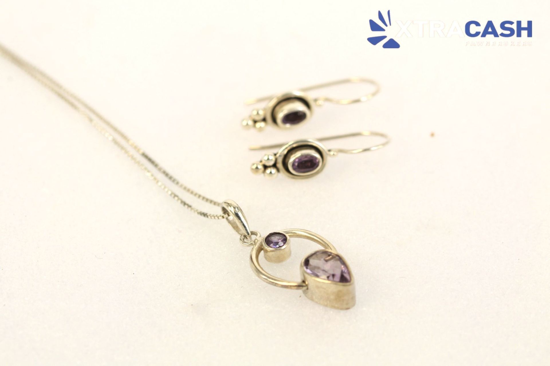 Sterling Silver Necklace, Pendant and Earrings Set