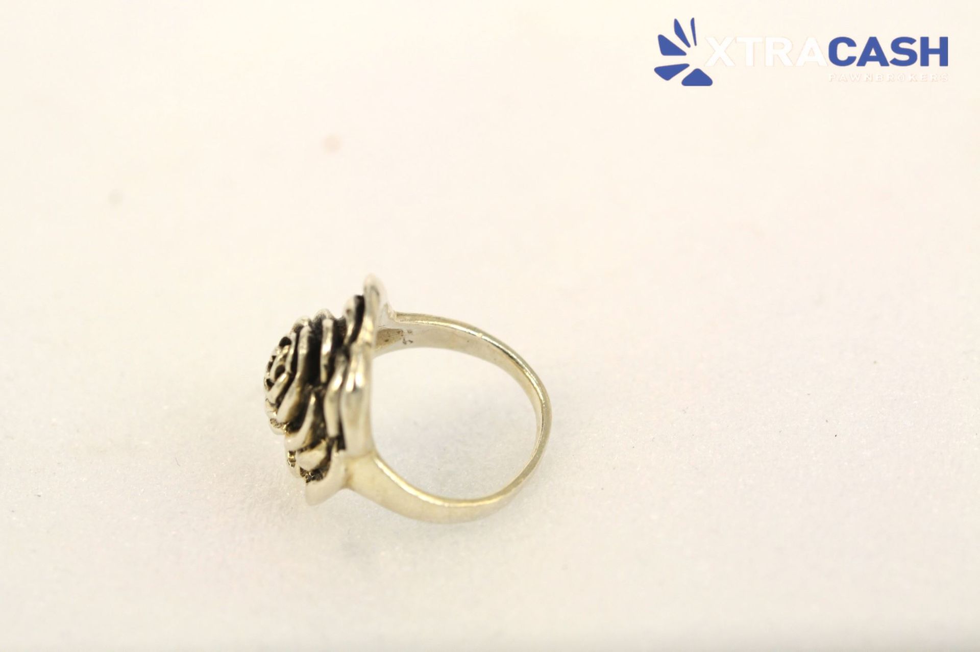 Sterling Silver Flower Dress Ring