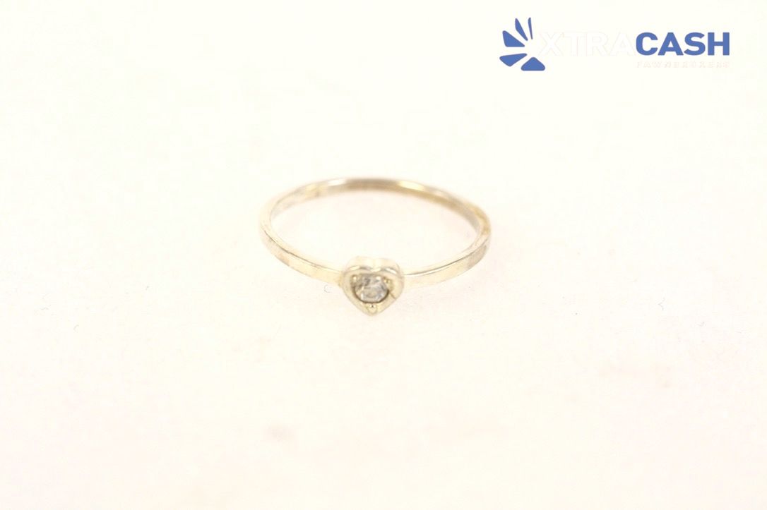Sterling Silver Cubic Zirconia Heart Ring