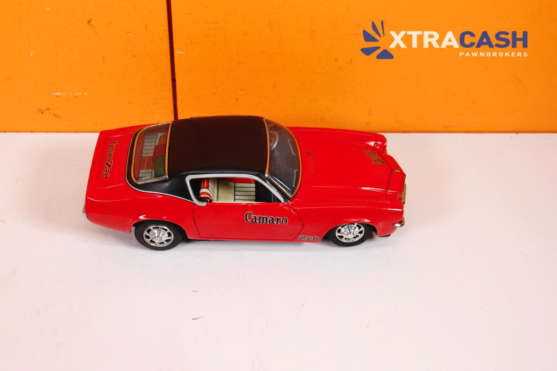 TAIYO VINTAGE TIN TOY CAR CHEVROLET CAMARO Z28 1970s *In Working Order*