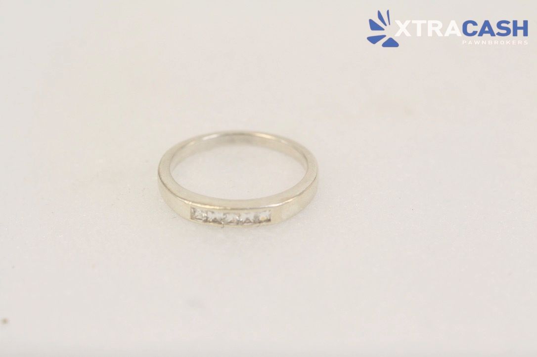 Sterling Silver Cubic Zirconia 2 Piece Ring Set